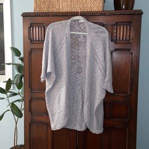 Very nice silver gray cocoon style cardigan